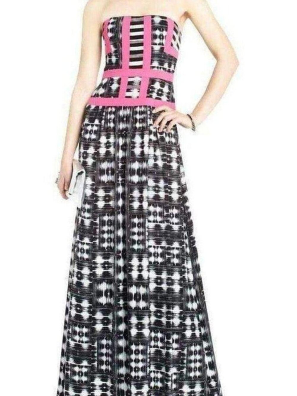 SZ 0, BCBG Gracelyn Maxi Strapless Dress